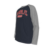 Dark Slate Gray Tampa FL ESTD 1849 Navy and Grey Long Sleeve Shirt Men Varsity Raglan Tee
