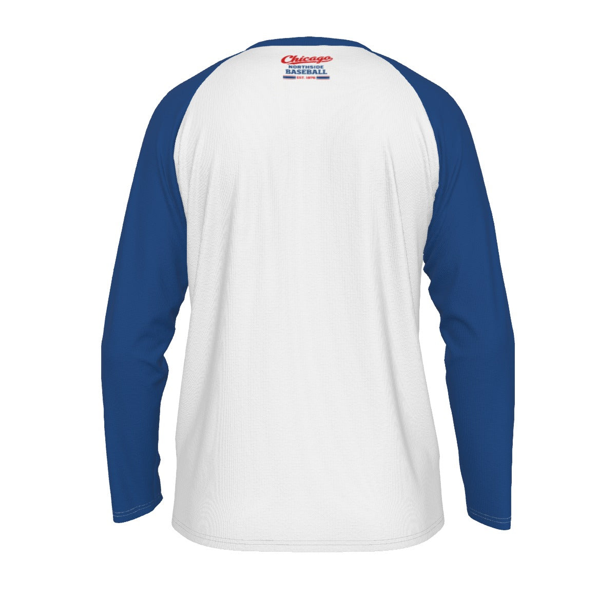 Chicago Northside Baseball Shirt – White and Blue Long Sleeve Raglan Tee Est 1876