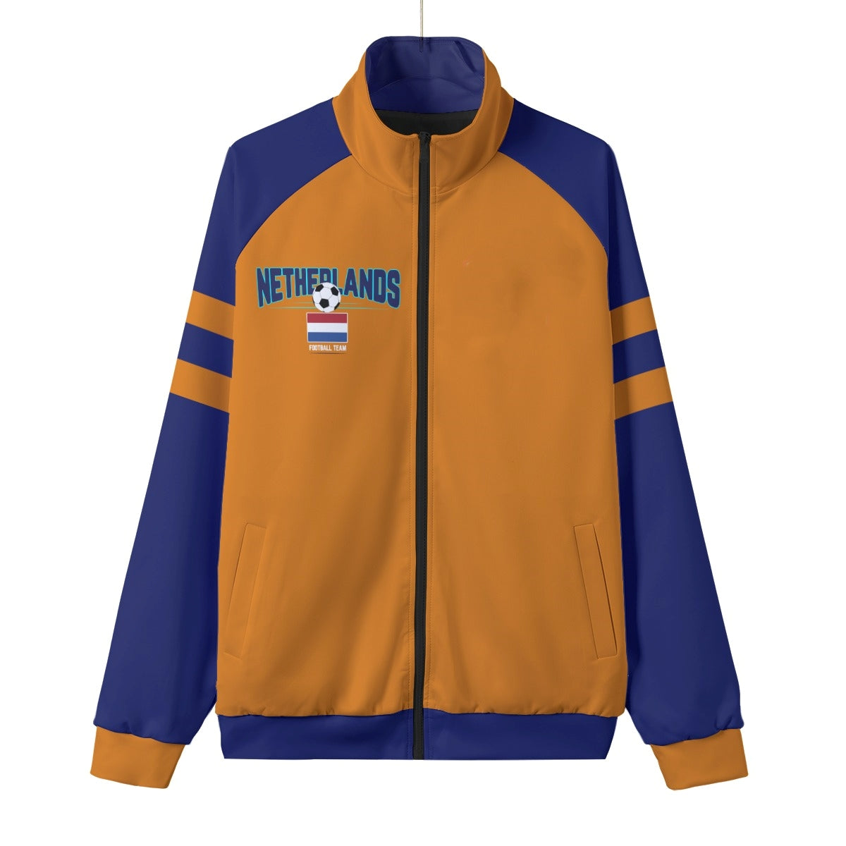 Netherlands Orange and Blue Football Style Track Jacket – Game Day Streetwear Essential streetwear fashion product image 3