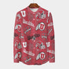 Utah Utes Stand Collar Shirt With Long Sleeve|110GSM Imitation Flax varsity sportswear product image 1.0