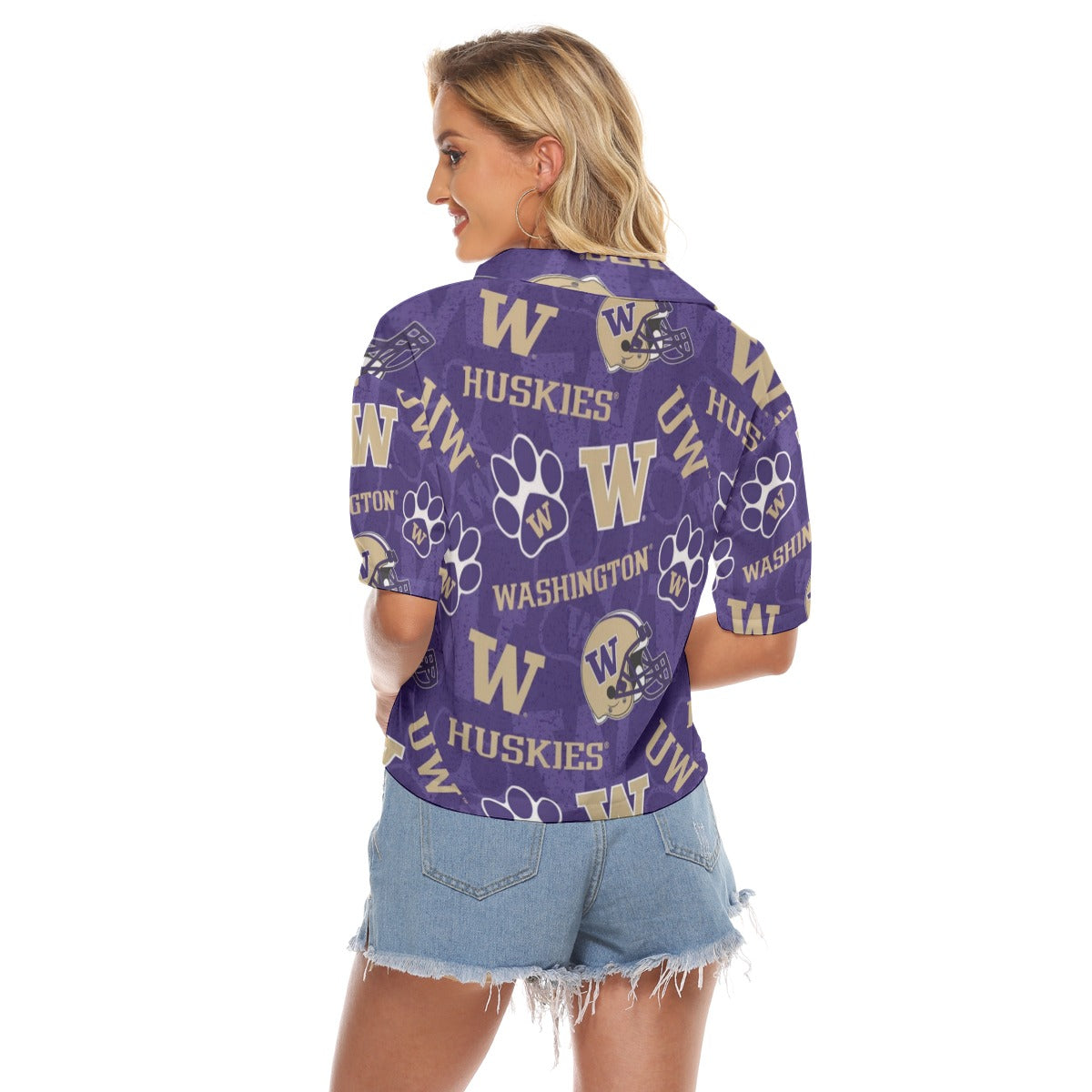 Washington Huskies Women's V-neck Shirts varsity sportswear product image 4.0
