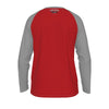 Firebrick Chicago Basketball Red and Gray Shirt – Est 1966 United Center Long Sleeve Raglan Tee