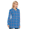 kansas jayhawks tartan plaid women shirt women tartan plaid game day fashion