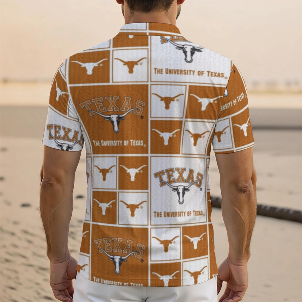 Light Gray Texas at Austin - Longhorns Men's Polo Shirt