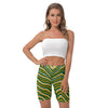 Green Bay Football Yellow Green Women’s Shorts – Game Day Streetwear – breathable comfort wear, nfl fan apparel, image 1.0