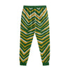 White Smoke Green Bay Football Yellow Green Zebra Sweatpants With Waistband – Game Day Streetwear
