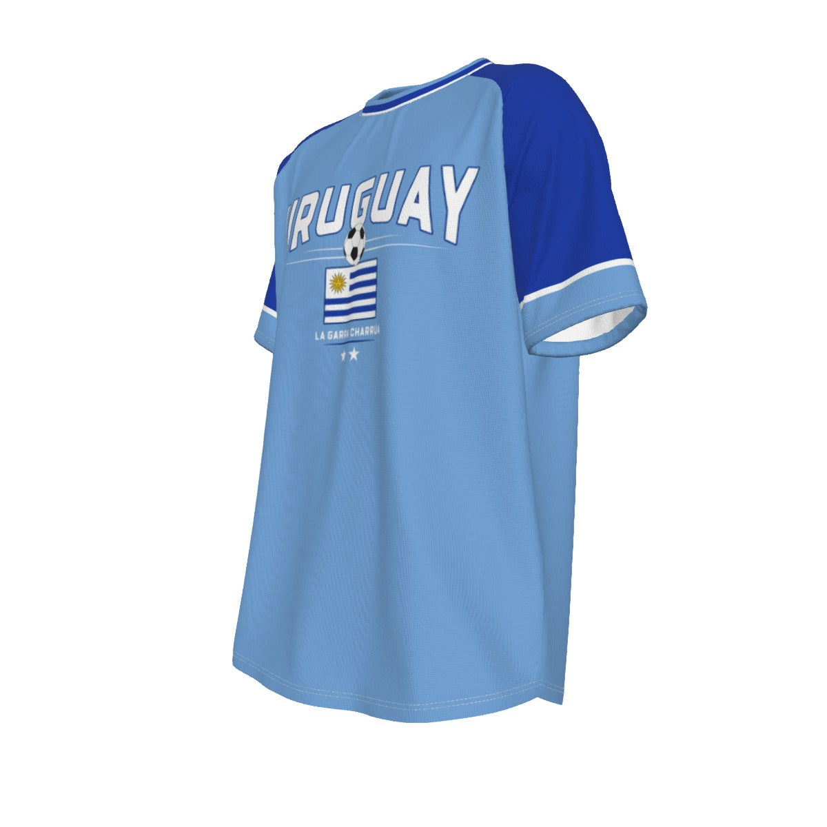 Cornflower Blue Uruguay Soccer Vintage T-Shirt – Retro Uruguay Football Team Fan Tee | Classic Sky Blue Uruguay Football Shirt
