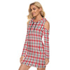 Alabama Crimson Tide Tartan Plaid Crimson White Women's Tight Dress