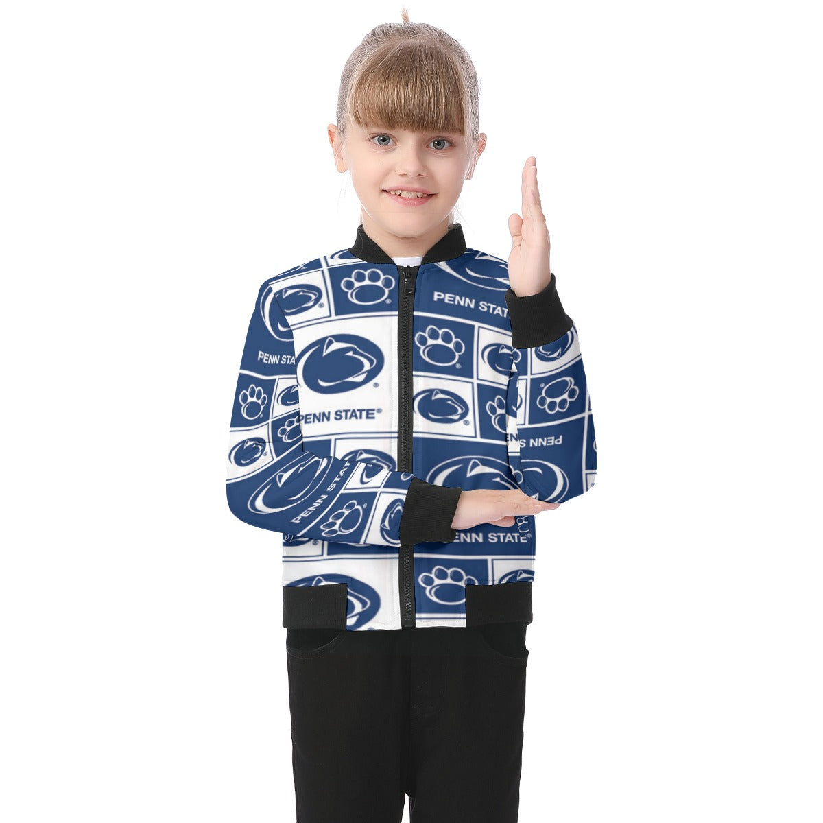 Penn State - Nittany Lions Kid's Bomber Jacket White varsity sports apparel