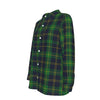 Notre Dame Fighting Irish Green Navy Gold Plaid Womens Elastic Back Shirt 8 green navy gold plaid women fashion apparel