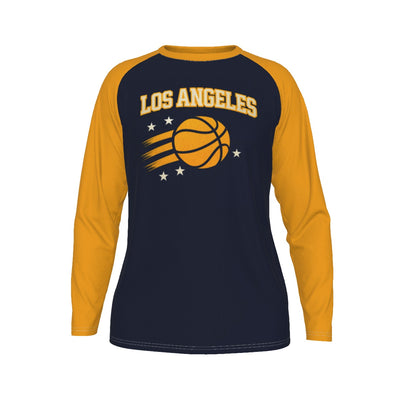 Los Angeles Long Sleeve Raglan Shirt – Vintage Athletic Varsity Streetwear Tee – game day outfit, nfl fan apparel, image 1.0