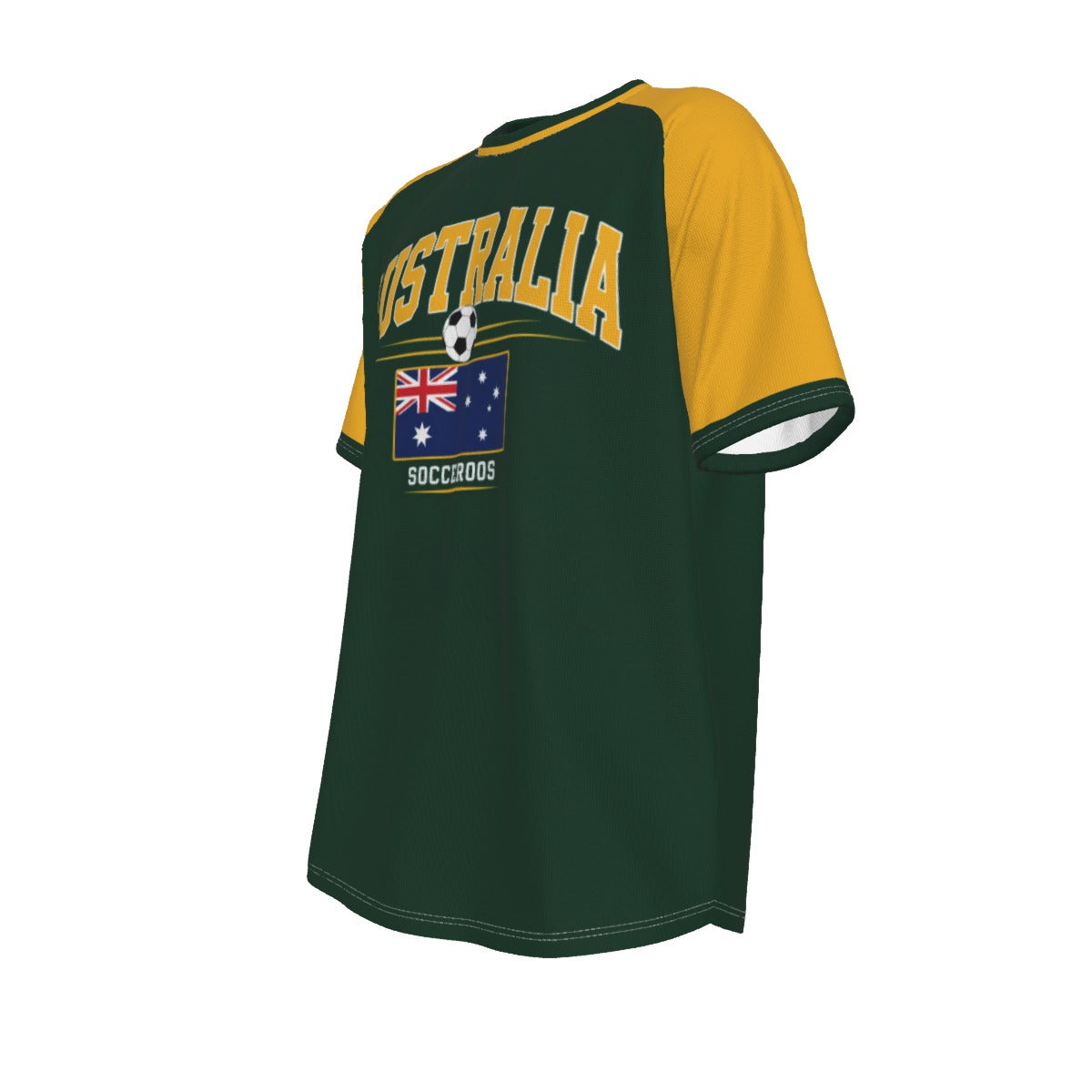 Australia Soccer T-Shirt Green Gold – Australia Football Shirt Socceroos Fan Tee streetwear fashion product image 7