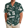 Michigan State Spartans Men's Hawaiian Shirt|150GSM - Big Ten football apparel varsity sportswear product image 1.0
