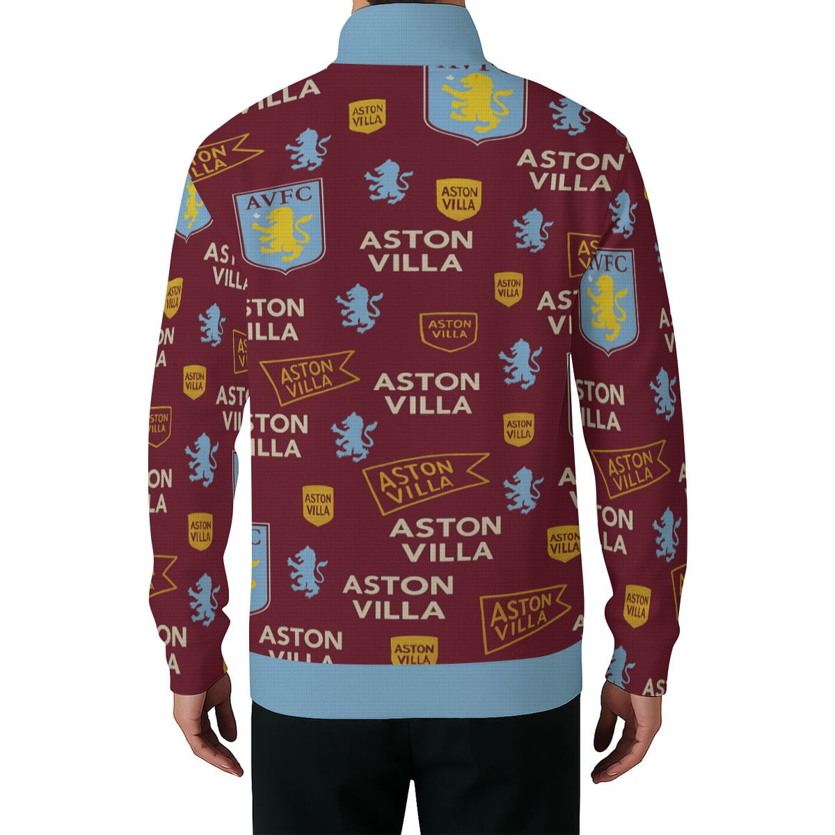 Aston Villa Men’s Casual Pullover Shirt With Half Zipper streetwear fashion product image 3