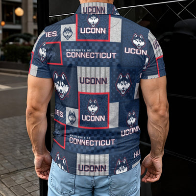 Connecticut Huskies Men's Polo Shirt White game day varsity apparel