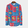 Kansas Jayhawks Stand Collar Shirt With Long Sleeve|110GSM Imitation Flax varsity sportswear product image 1.0