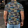 jacksonville-jaguars-mens-polo-shirt teal black football fabric breathable detail