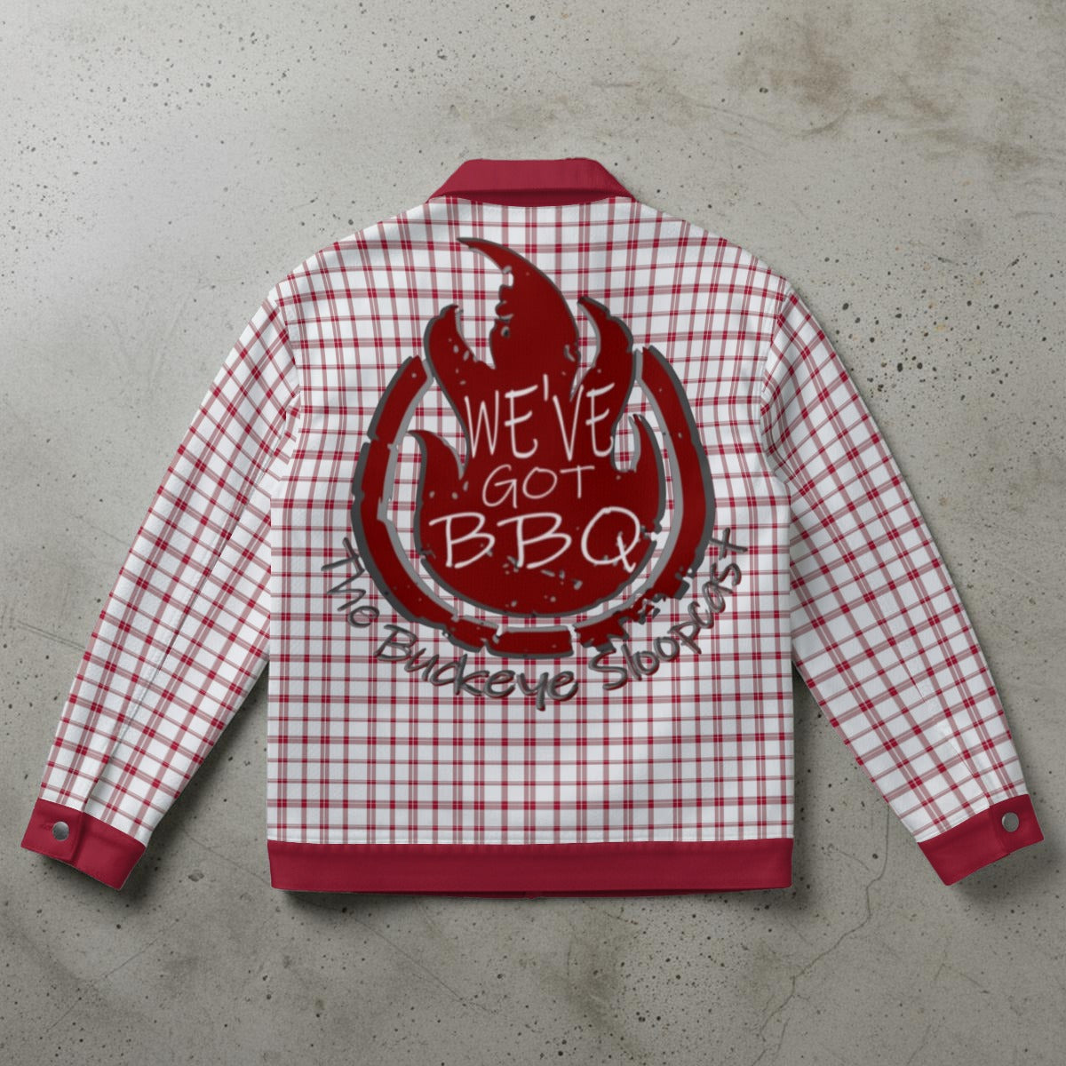 Ohio State - Buckeyes Plaid Jacket – White Red Tailgate Game Day Streetwear for Women