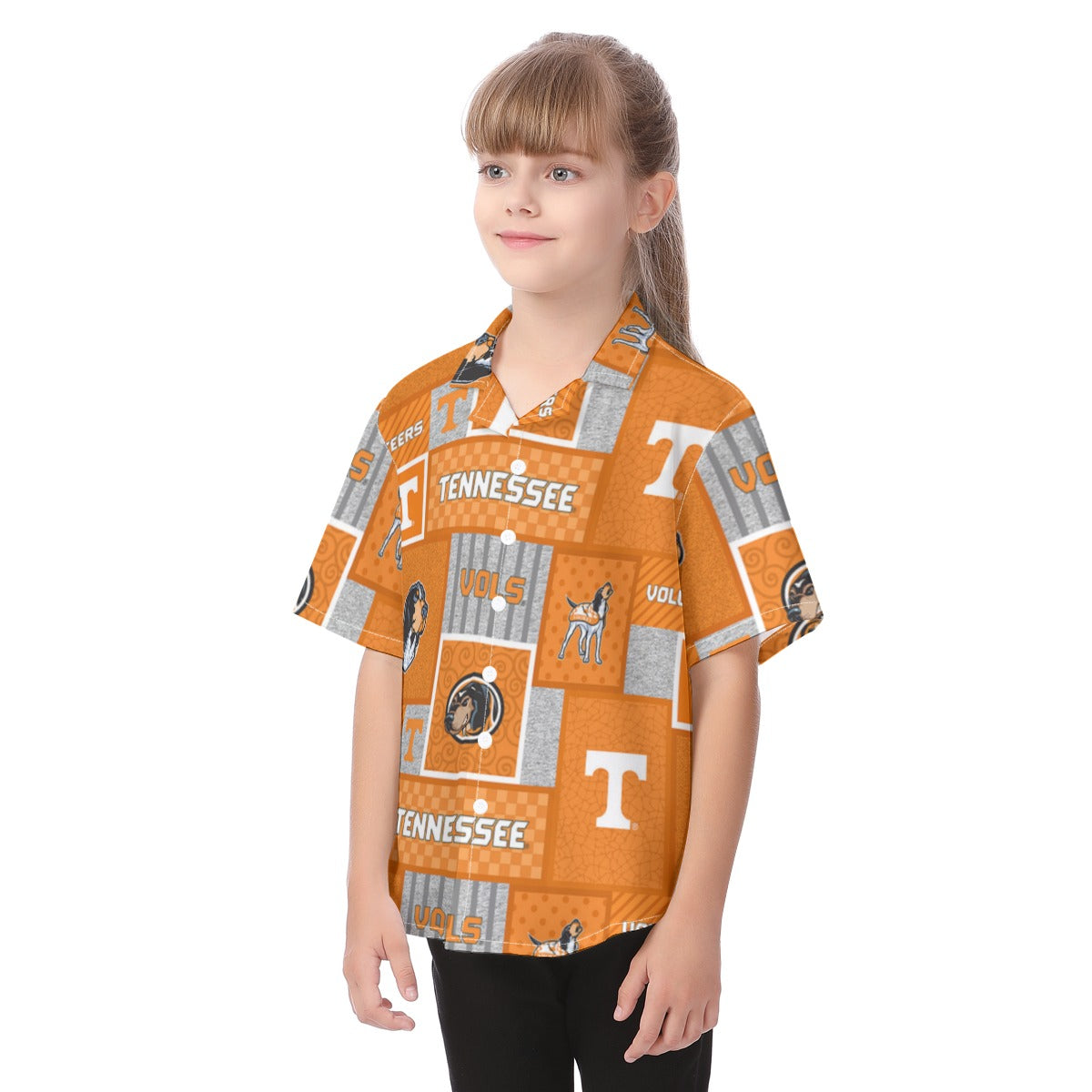 Tennessee Volunteers Kid's Hawaiian Vacation Shirt - college football fan gear varsity sportswear product image 3.0