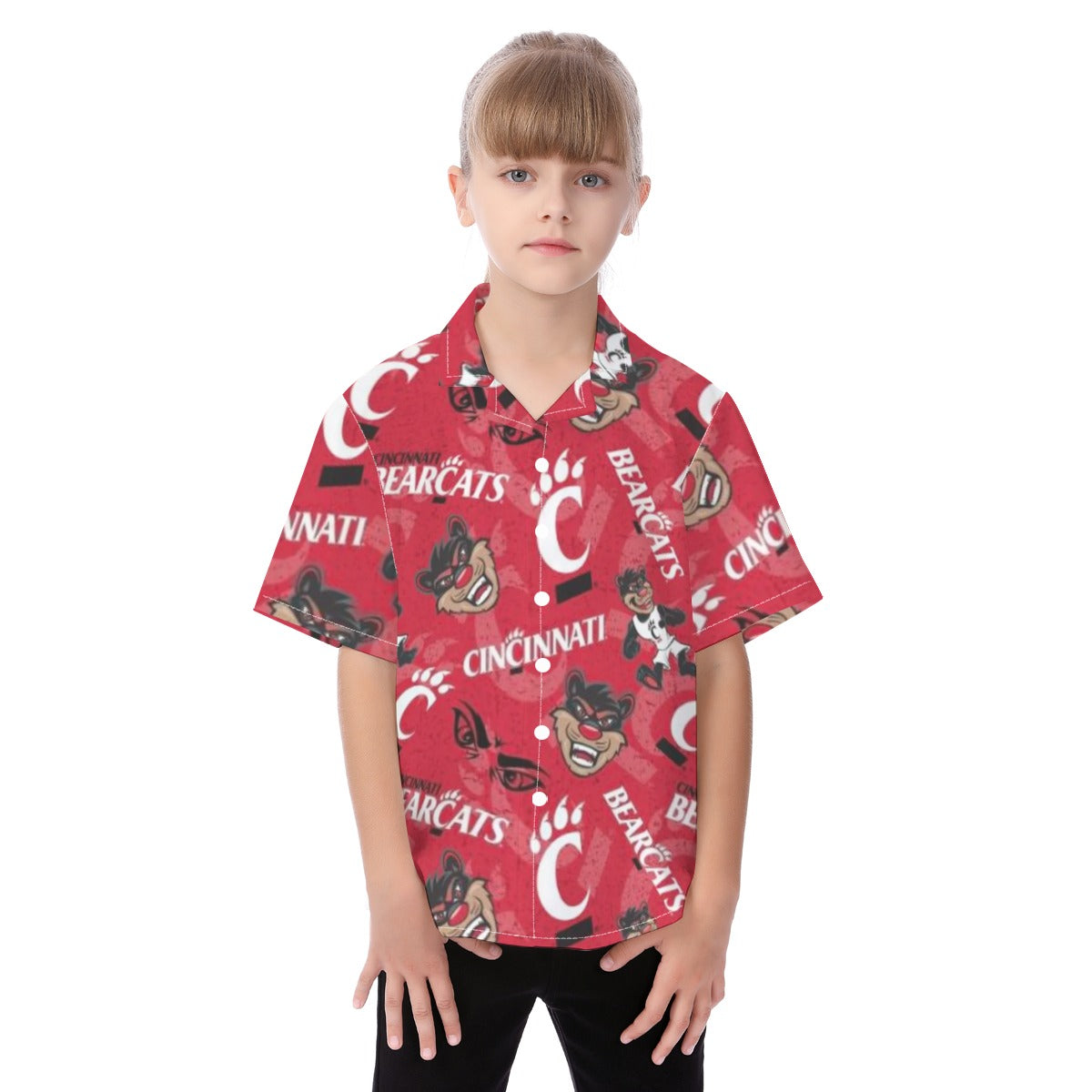 Cincinnati Bearcats Kid's Hawaiian Vacation Shirt varsity sportswear product image 1.0