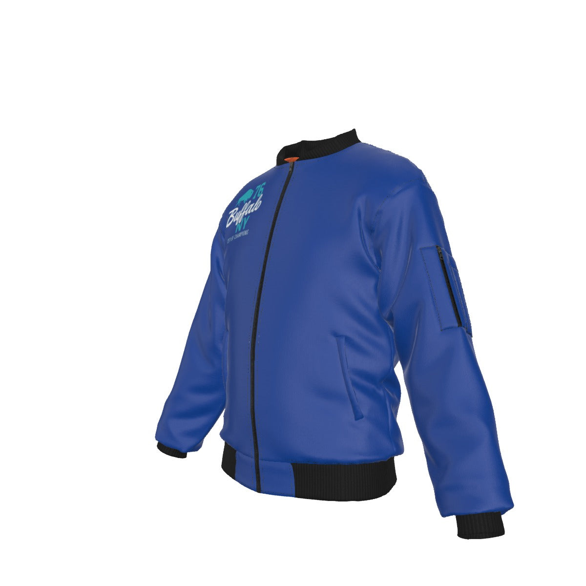 Buffalo New York city of Champions blue bomber Jacket With Sleeve Pocket