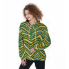 Green Bay Football Zebra Women’s Pullover Hoodie – Yellow Green Game Day Streetwear – sportswear style, game day outfit, image 1.0