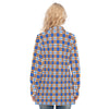 florida gators tartan plaid blue orange  women tartan plaid game day shirt