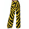White Smoke Pittsburgh Football Yellow Black Zebra Women's Casual Wide-Leg Pants|100% Rayon