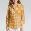 Tennessee Volunteers Orange White Plaid Womens Mid Length Sleeve Shirt 1 orange white plaid women fashion apparel