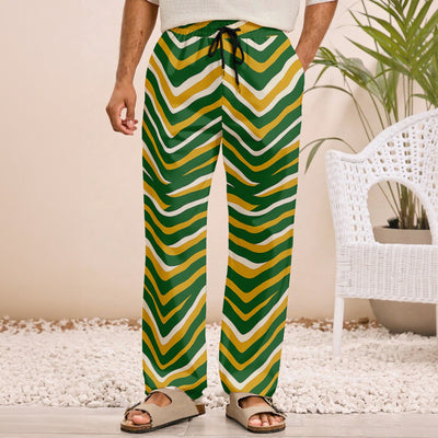 Green Bay football zebra Men's Straight pants – sportswear style, game day outfit, image 1.0
