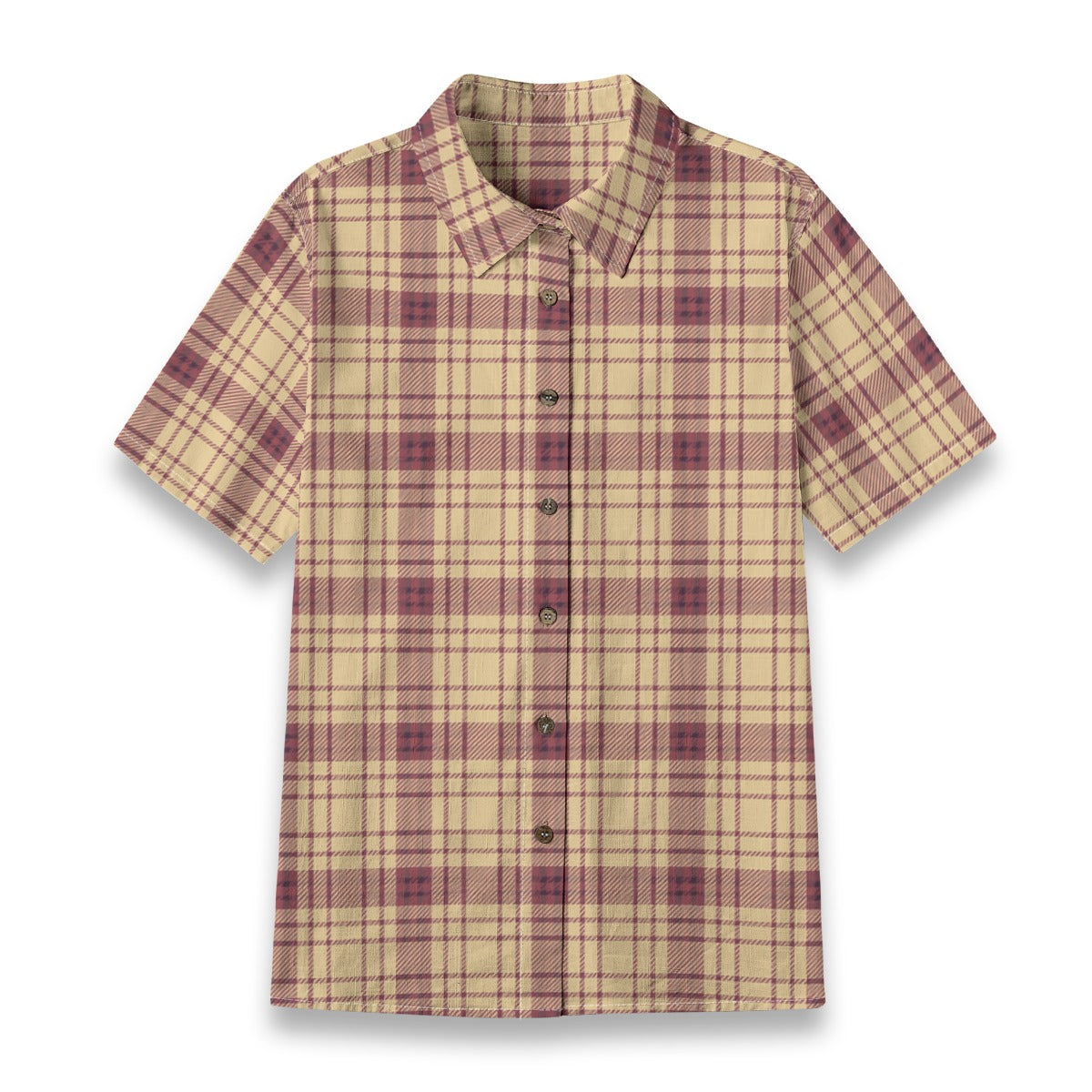 florida state seminoles tartan plaid oversized button up women shirt women's shirt | 125gsm cotton women tartan plaid fashion