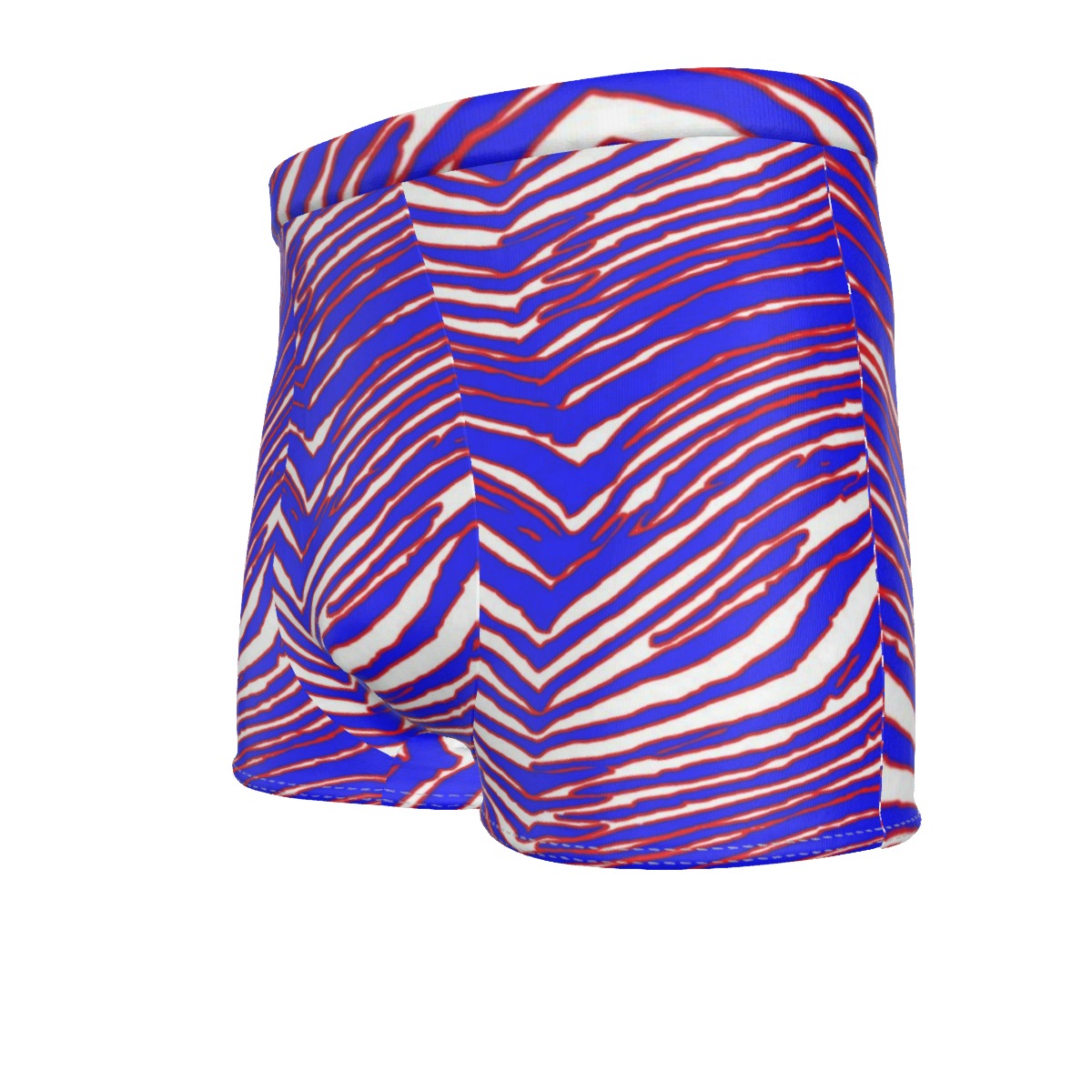 White Smoke All-Over Print Men's Boxer Briefs – Red Blue White Zebra Game Day Style