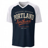 Portland Northwest Graphic T-Shirt in Navy and White – College League Streetwear Tee – nfl fan apparel, casual fan outfit, image 1.0