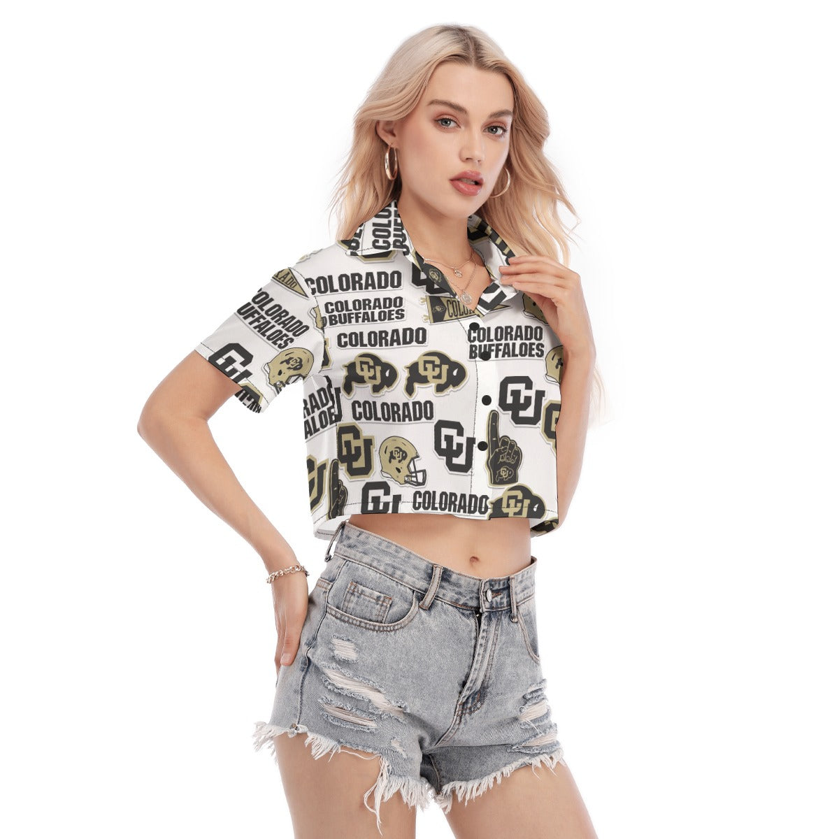 Colorado Buffaloes Women's Cropped Shirt varsity sportswear product image 2.0