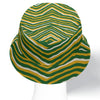 White Smoke Green Bay Football Yellow Green Zebra Double-Side Printing Bucket Hat – Game Day Streetwear