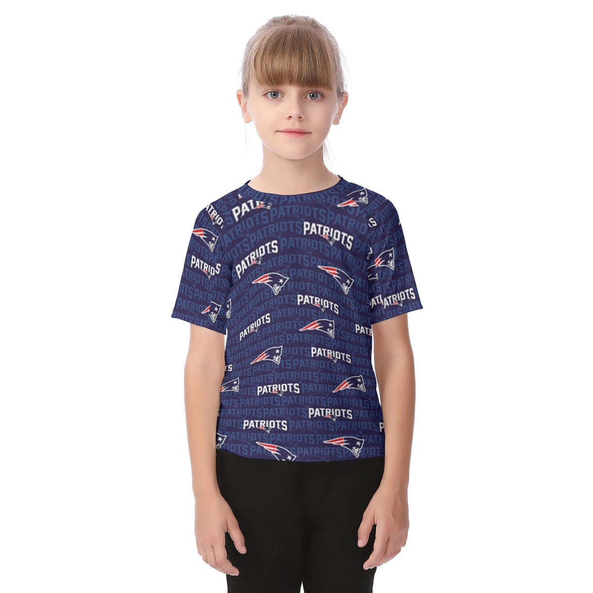 New England Patriots Kid's Raglan Sleeve T-shirt – breathable comfort wear, sportswear style, image 622