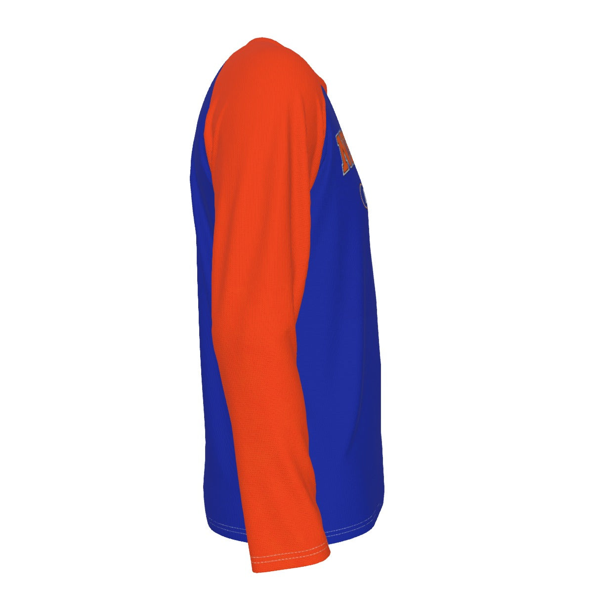 White Smoke New York Baseball Raglan Sleeve Fan Shirt – Blue and Orange Game Day Tee