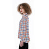 florida gators tartan plaid blue orange  women tartan plaid game day shirt
