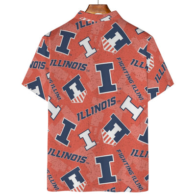 Illinois Urbana - Fighting Illini Polo Shirt | 180GSM White varsity sports apparel