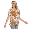 Texas at Austin - Longhorns Women's Loose V-neck Short Sleeve T-shirt White varsity sports apparel