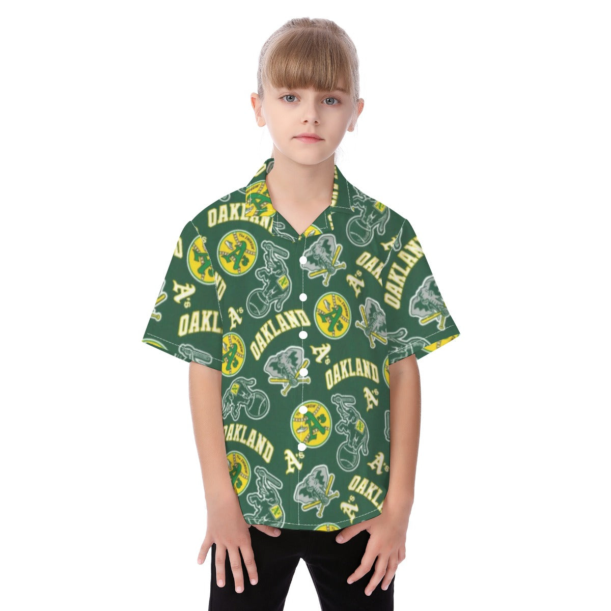Oakland Athletics Kid's Hawaiian Vacation Shirt oakland athletics baseball fan apparel game day outfit