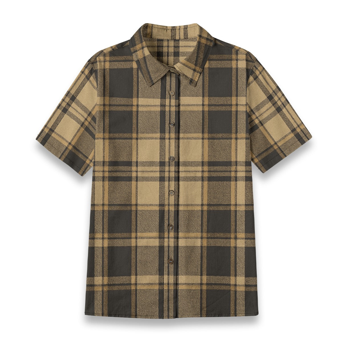 central florida knights tartan plaid black gold  women tartan plaid game day shirt