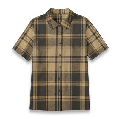 central florida knights tartan plaid black gold  women tartan plaid game day shirt