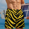 Pittsburgh Football Yellow Black Zebra Men's Beach Shorts – casual fan outfit, casual fan outfit, image 1.0