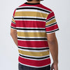 Lavender San Francisco Football Striped Men’s O-Neck T-Shirt – 190GSM Cotton Game Day Tee