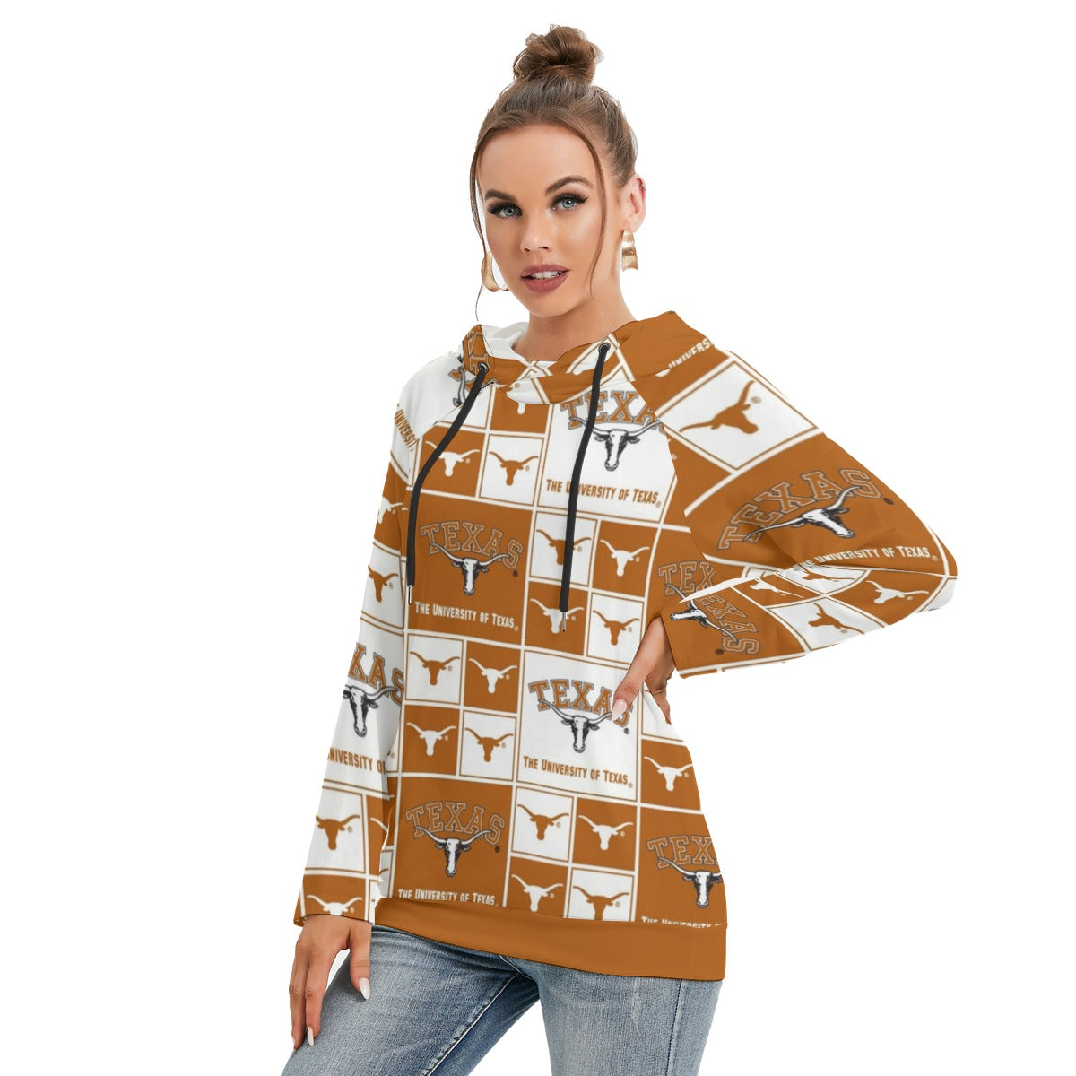 White Smoke Texas at Austin - Longhorns Women's Hoodie With Double Hood