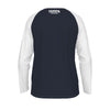 Dark Slate Gray Tampa Florida Navy and White Long Sleeve Shirt Men Varsity Raglan Tee