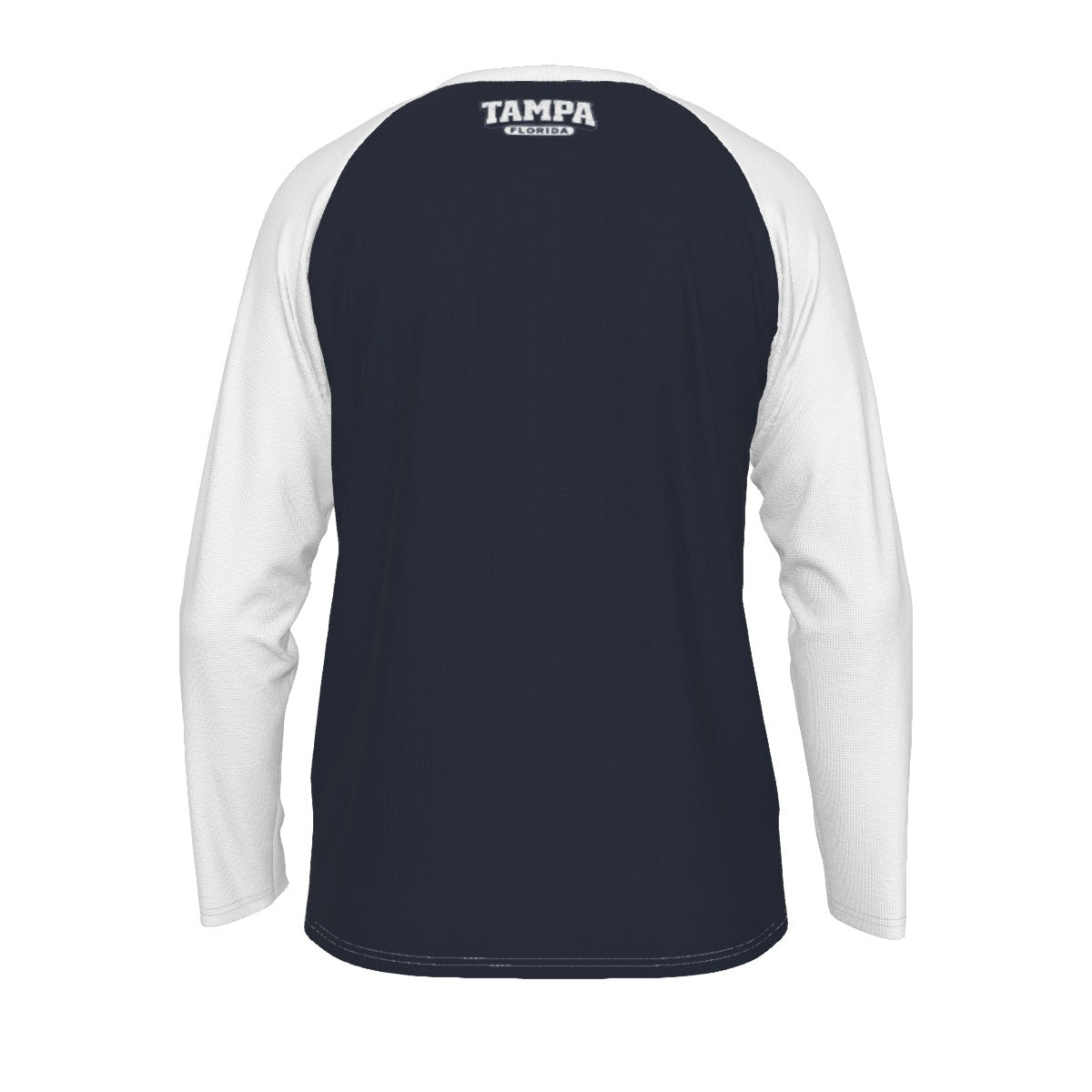 Tampa Florida Navy and White Long Sleeve Shirt Men Varsity Raglan Tee