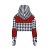 White Smoke Alabama  Football Women's Crop Top Hoodie – Crimson Game Day Cropped Sweatshirt