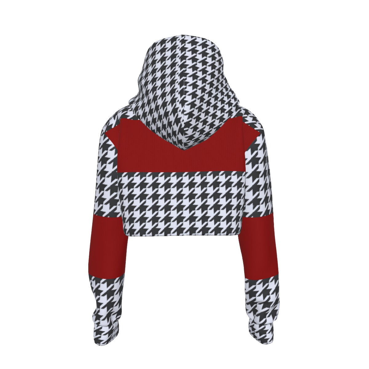 White Smoke Alabama  Football Women's Crop Top Hoodie – Crimson Game Day Cropped Sweatshirt